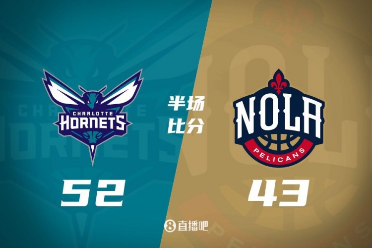  半场战报-黄蜂52-43领先鹈鹕 迈尔斯-布里奇斯12+5 奥利尼克12分